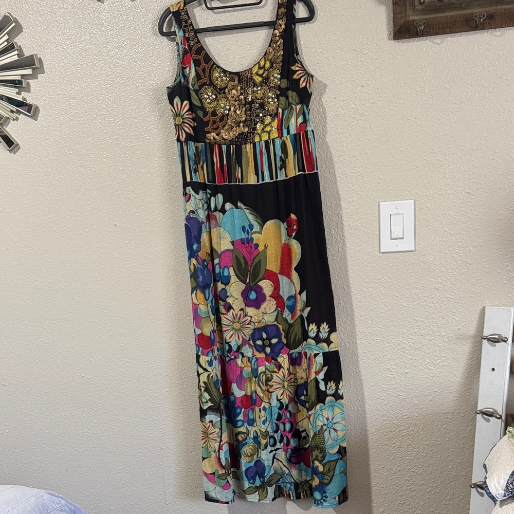 Caravan Colorful Floral Maxi Dress